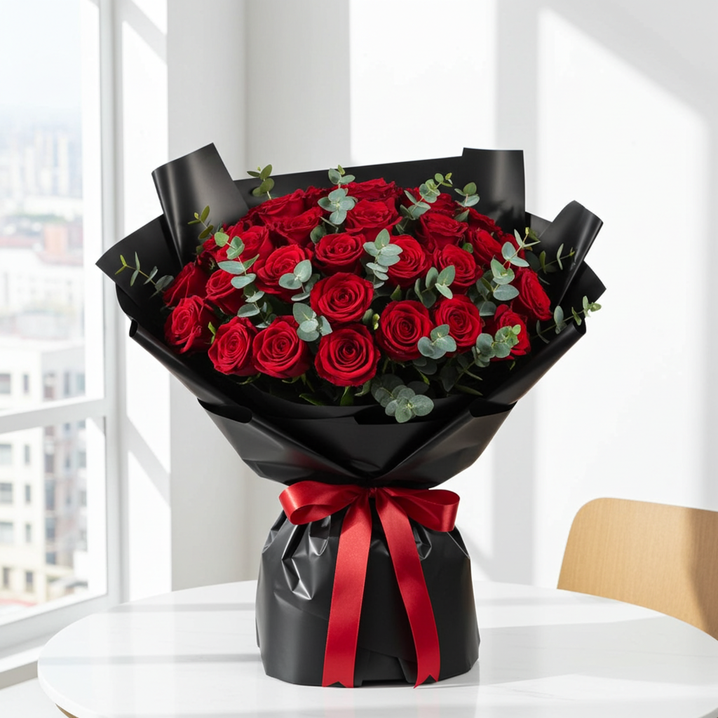 Valentine's Scarlet Desire Rose Bouquet