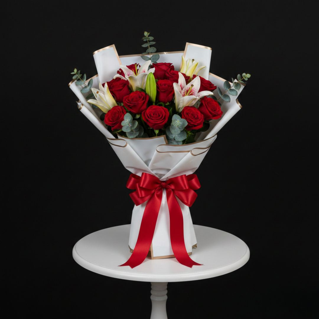 Valentine's Crimson Desire Bouquet