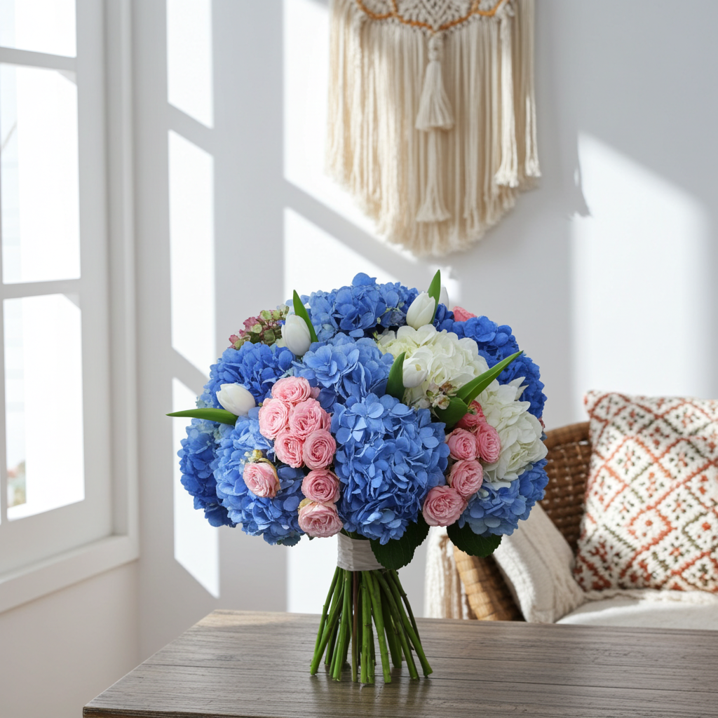 Blue & Blush Luxury Bouquet