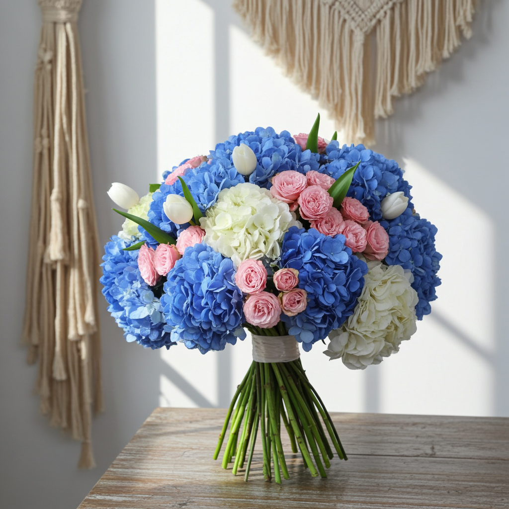 Blue & Blush Luxury Bouquet
